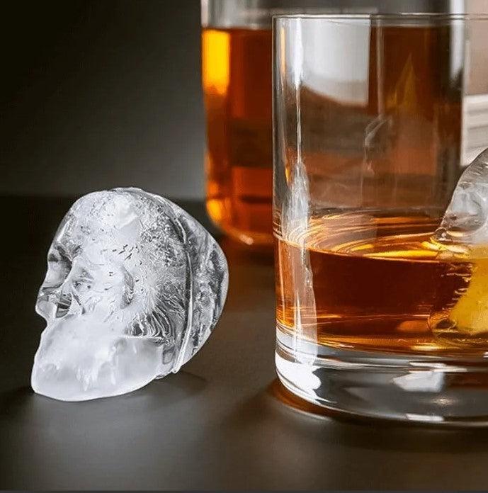 Forma de Gelo de Silicone Caveira Skull 3D - Perspicaza
